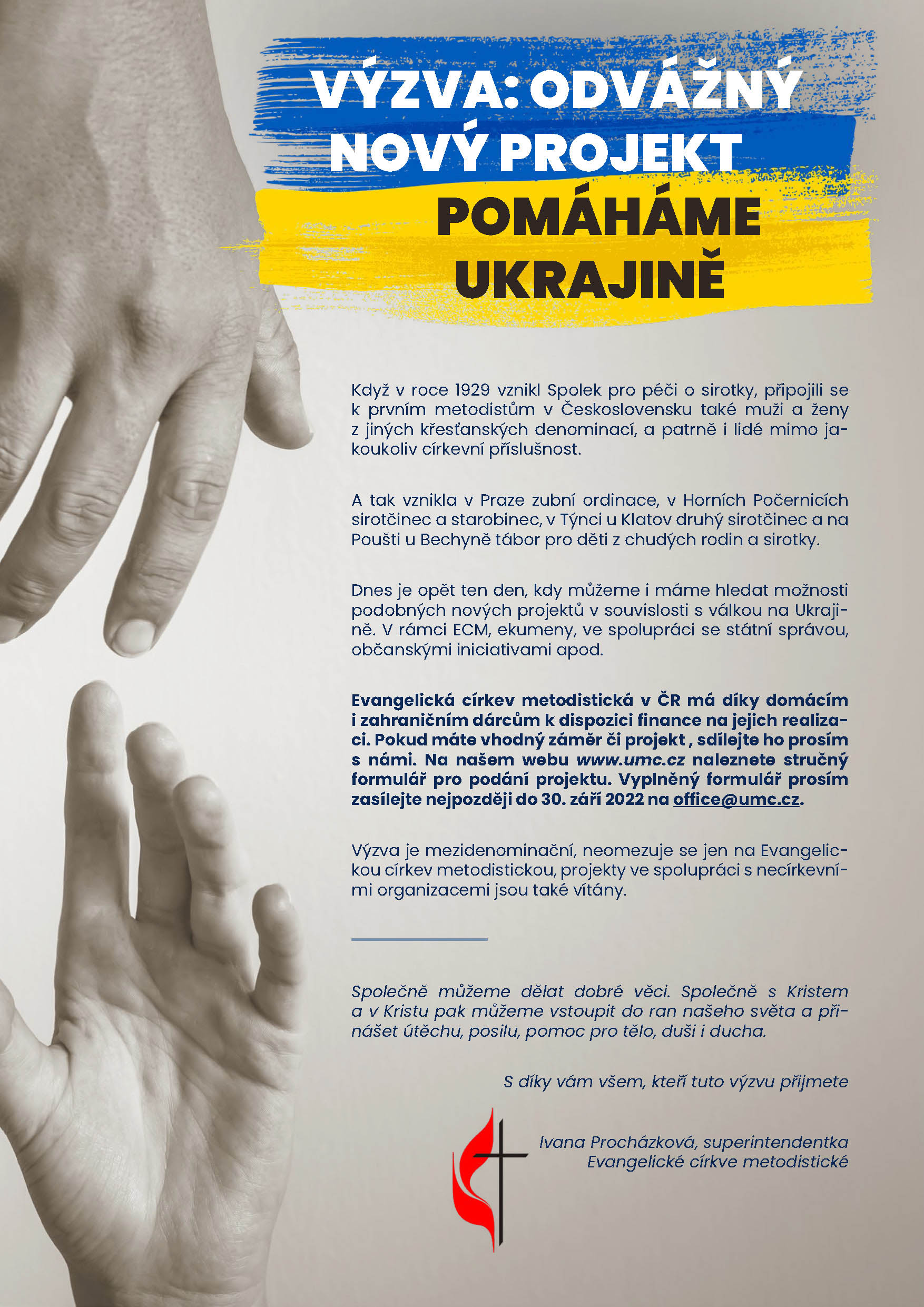 Výzva Pomáháme Ukrajině plakát A3